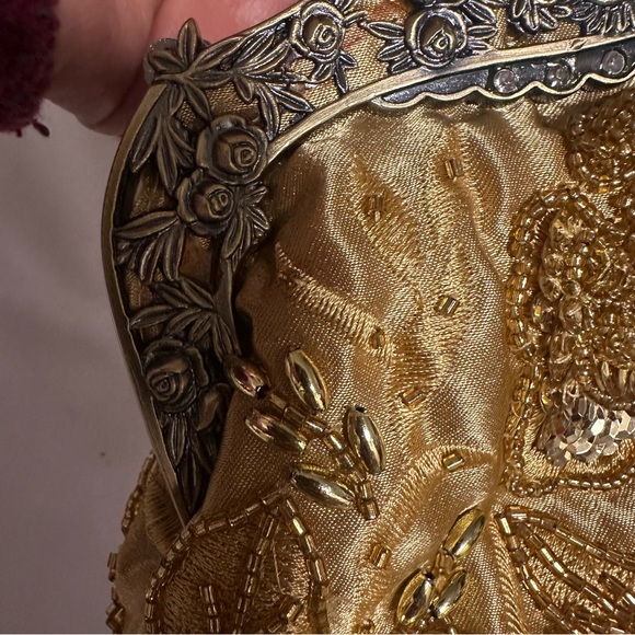 Ornate Gold Embroidered Clutch - Picture 11 of 16